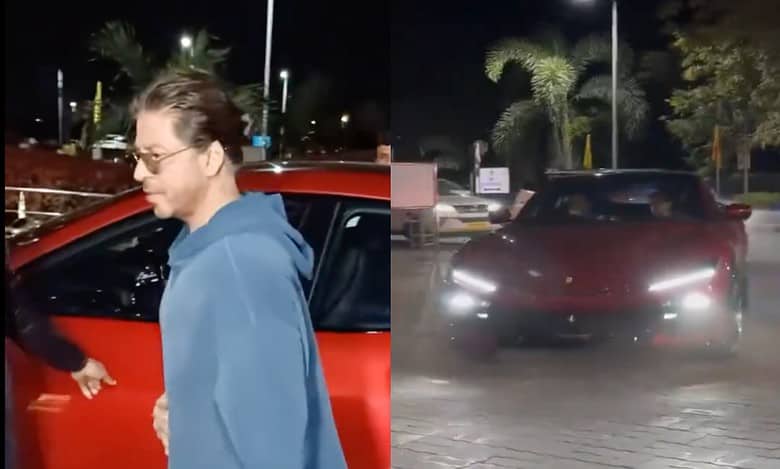 Shah Rukh Khan spotted in red Ferrari: Video and car price