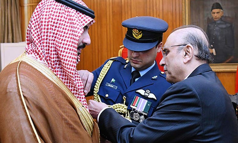 Saudi Arabia's defense minister awarded Nishan-i-Pakistan