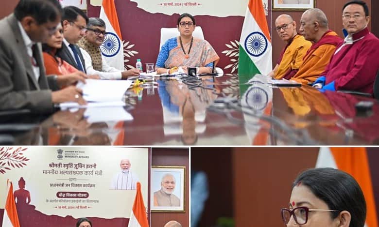 Smriti Irani lays foundation stone for projects approved under Buddhist Development Plan