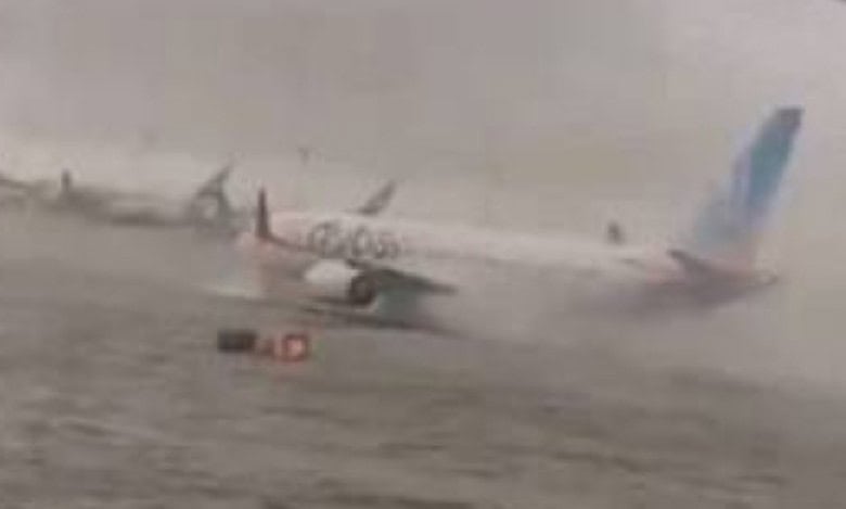 Watch: Dubai Airport runway submerged as heavy rains lash UAE