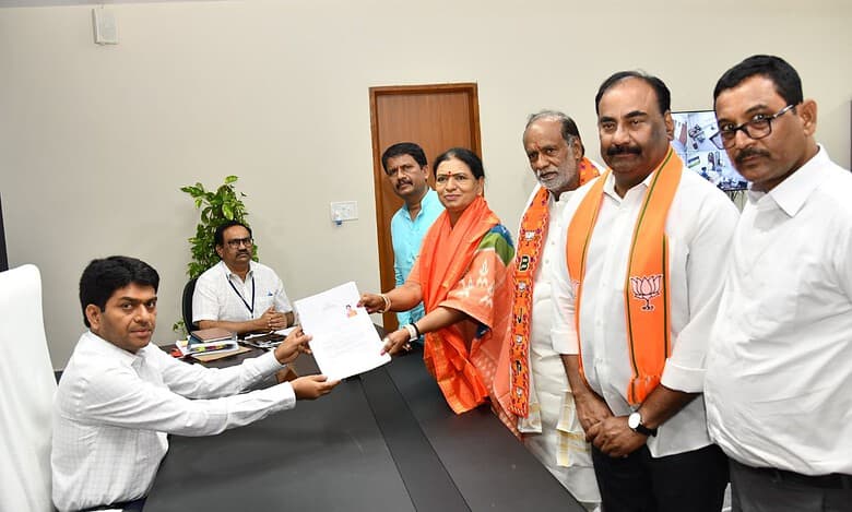 Four BJP candidates submitted their nominations for the Lok Sabha elections in the state on the first day of nominations which began on Thursday.