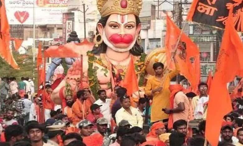 Hanuman Jayanthi rally begins, traffic restrictions in place
