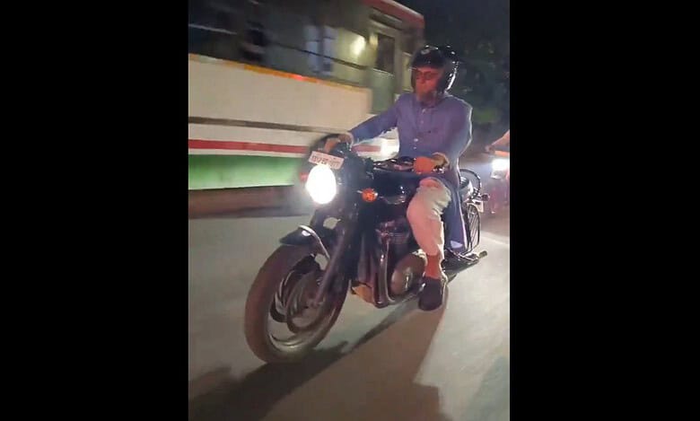 Asaduddin Owaisi rides bike to reach public meeting venue in Hyderabad