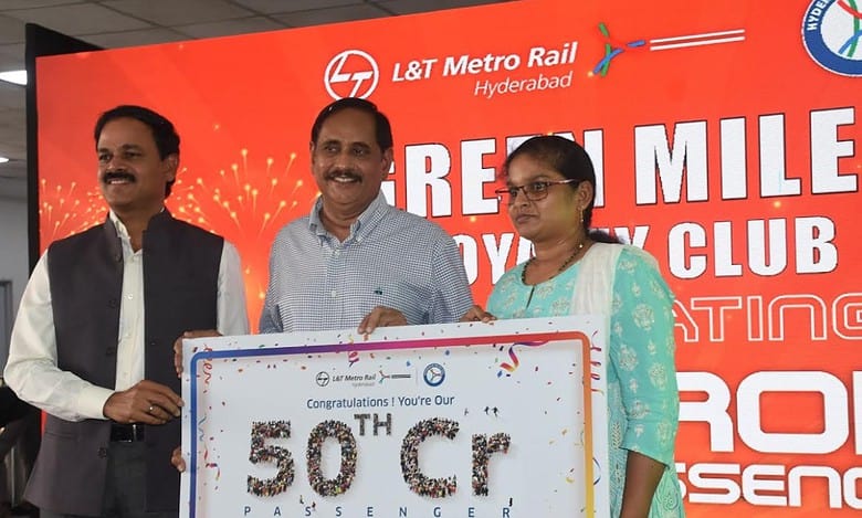 Hyderabad metro rail surpasses 50 crore riders milestone