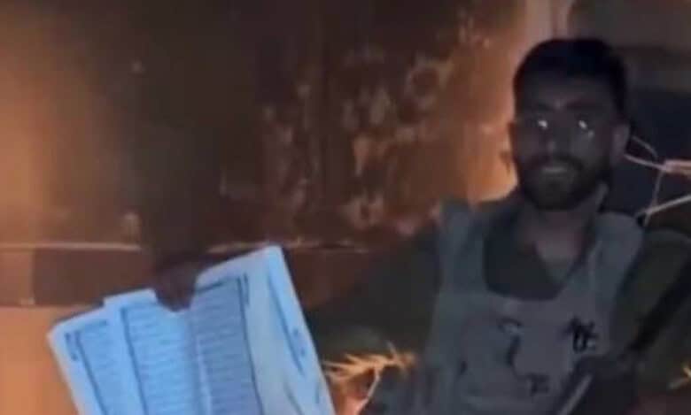 Israeli soldier tosses copy of Quran into fire in Gaza, sparks outrage