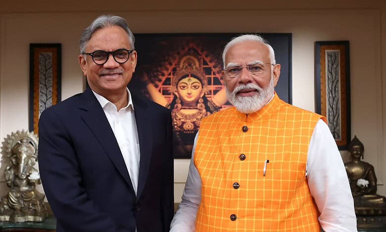 PM Modi with Sanjay Pugalia