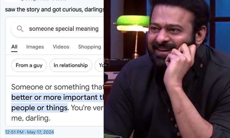 Prabhas shakes India with Insta story, Google goes gaga too