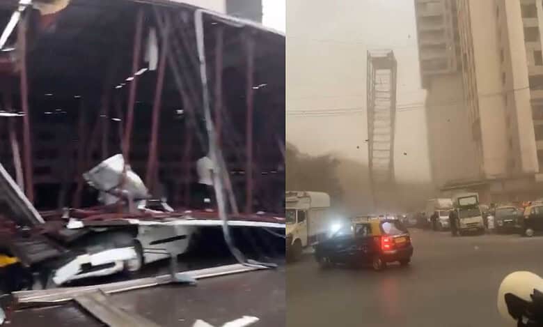 Mumbai: 7 injured in hoarding collapse amid rain and gusty wind