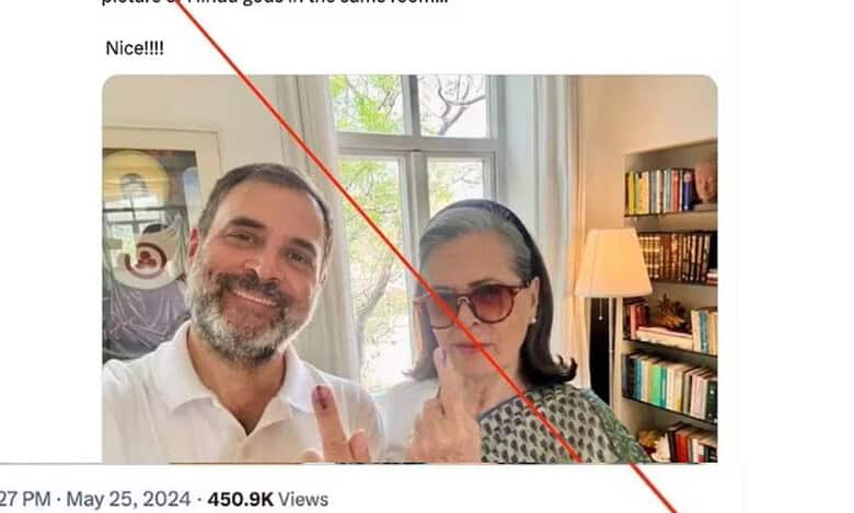 Fact check: Painting behind Rahul and Sonia’s viral selfie is not Jesus Christ