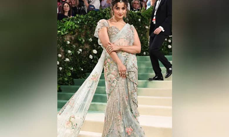 Alia Bhatt shines at Met Gala 2024 in stunning floral Sabyasachi saree