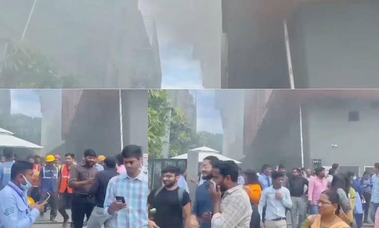 The fire accident happened on the fourth floor of a building located opposite to Journalists Colony bus stop in Jubilee Hills in the afternoon.