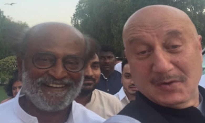 'God's gift to mankind': Anupam Kher shares fun video with Rajinikanth