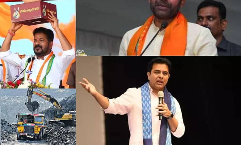 Chief Minister A Revanth Reddy and BRS working president KT Rama Rao (KTR) exchange allegations and counter-allegations on the issue of coal blocks auction on Friday.