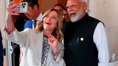 Hello from the Melodi team: Italian PM Giorgia Meloni with Modi