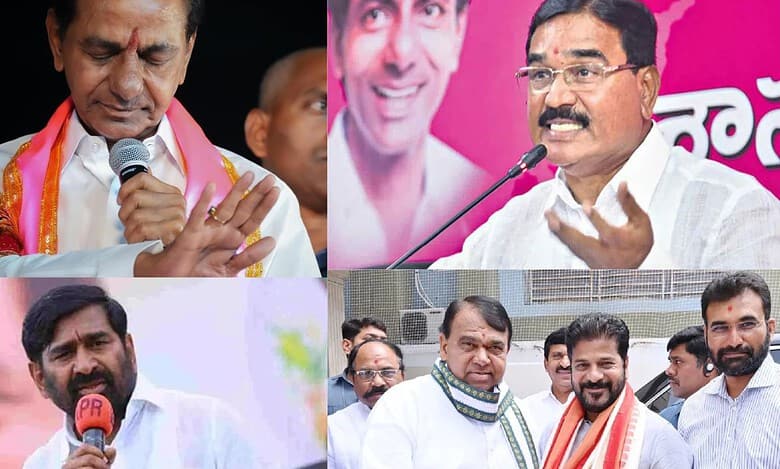 BRS MLA G Jagadish Reddy says that even on the day of counting for Lok Sabha polls Pocharam Srinivas Reddy was with BRS chief K Chandrasekhar Rao (KCR) for the entire day.