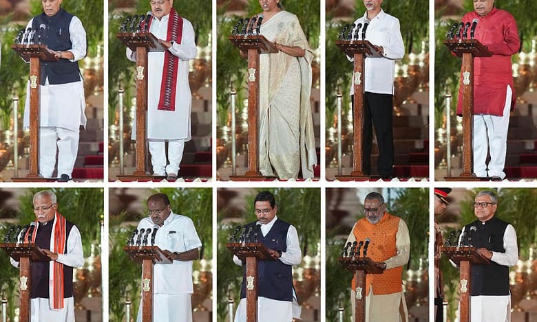 swearing-in ceremony of the new Union government