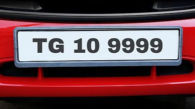 Representational Image of fancy number plate auctioned in Hyderabad
