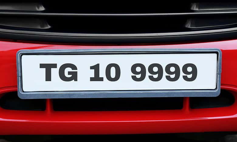 Representational Image of fancy number plate auctioned in Hyderabad