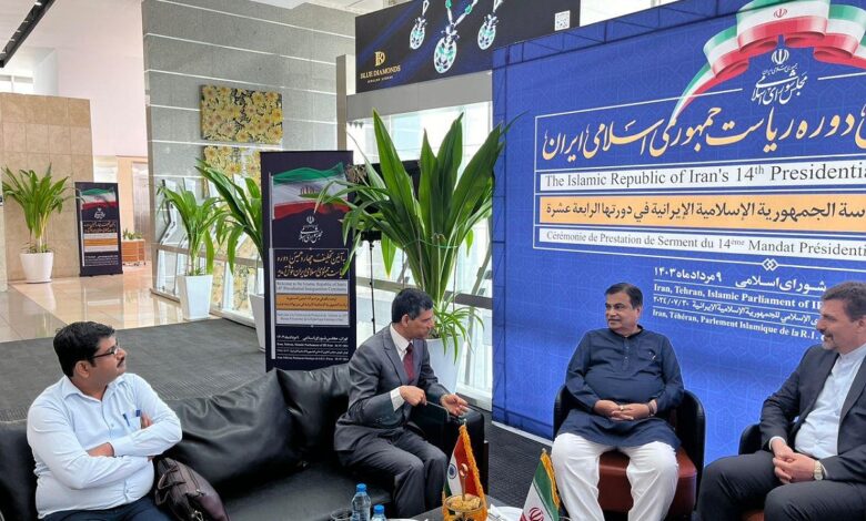 Gadkari arrives in Tehran for Pezeshkian's swearing-in ceremony