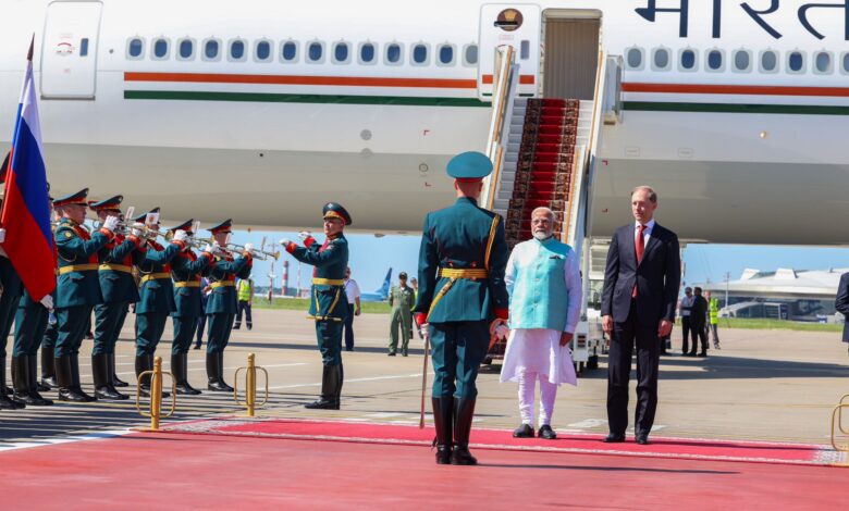 PM Modi arrives in Russia to discuss defence, energy cooperation with Putin
