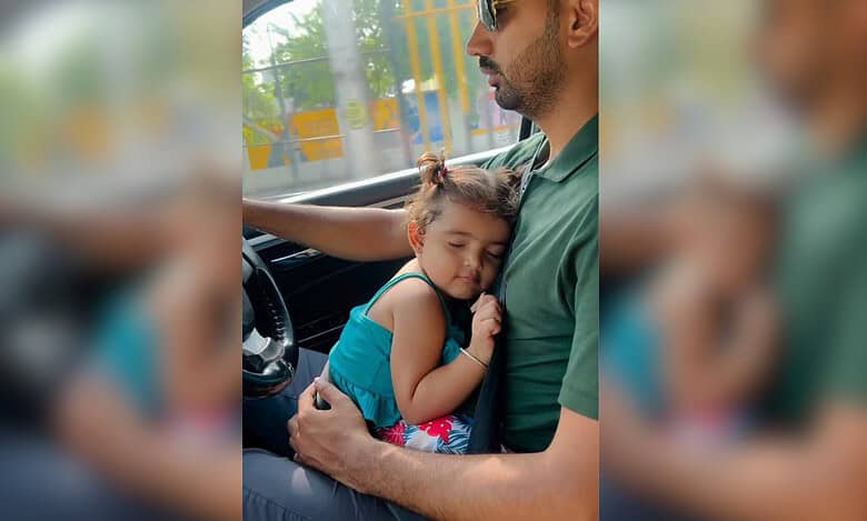 Doctor warns after video shows child lying on dad while driving