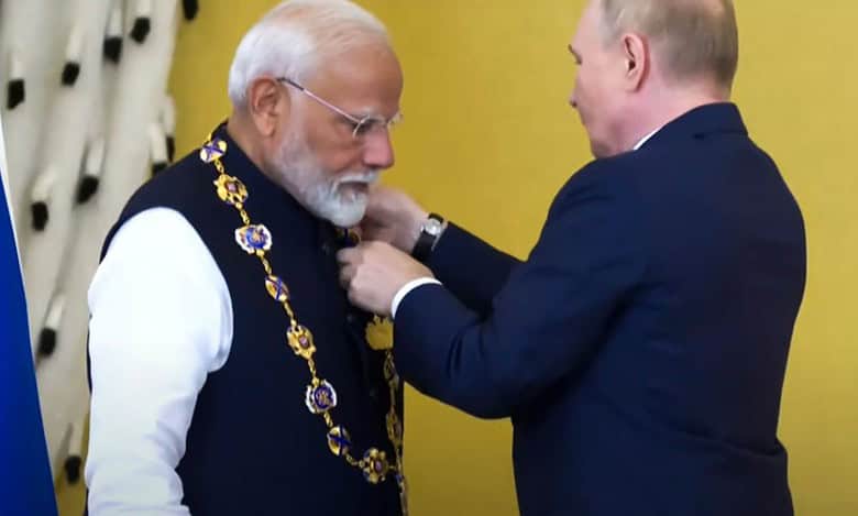 PM Modi receives Russia's highest civilian award