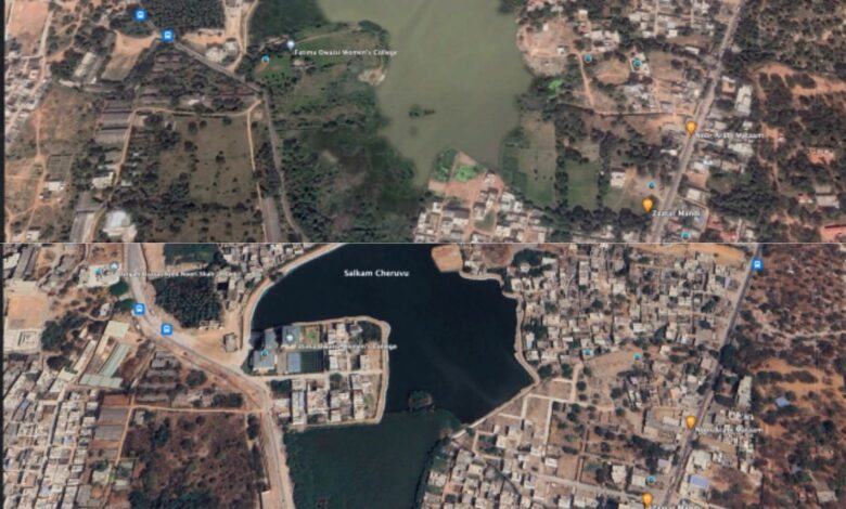 Dr Lubna Sarwath explains how encroachment of lakes in Rajendranagar and Bandlaguda areas was causing floods in the colonies there.