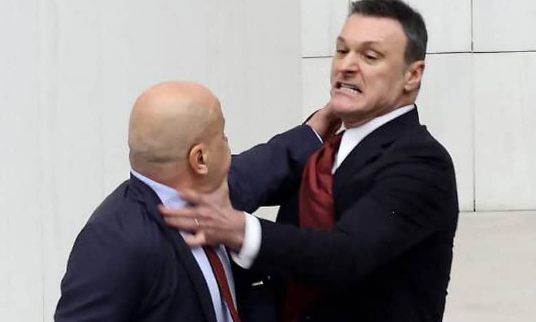 Video: Two MPs injured in violent brawl in Turkish parliament