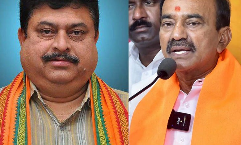 Image of BJP Telangana leaders Eatala Rajender and Ram Chander Rao.
