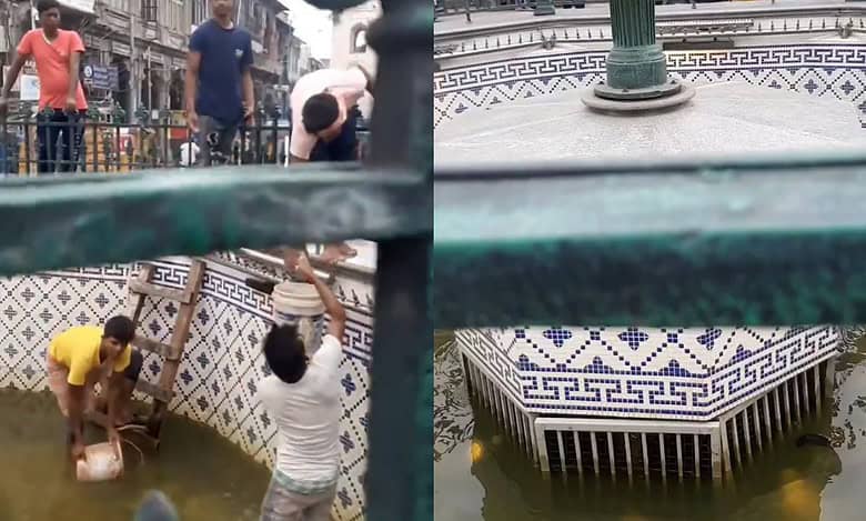 Hyderabad's Gulzar Houz choked with rainwater despite restoration