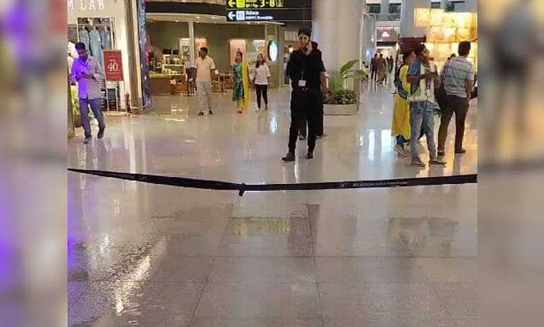 Hyderabad Airport roof leaks following heavy rains