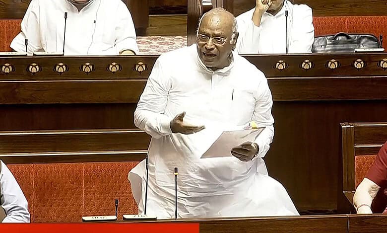 Opposition MPs walk out of Rajya Sabha after Kharge denied permission to speak on Vinesh Phogat