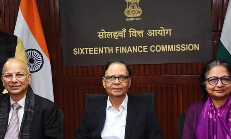 The chairman and members of the 16th finance commission hold meetign with people's representatives, industry and trade organisations at Praja Bhavan on Monday.