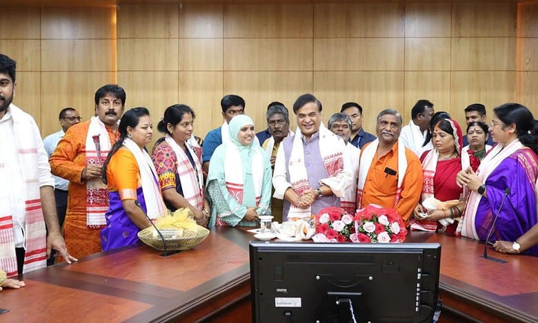 Assam CM with Greater Hyderabad Municipal Corporation
