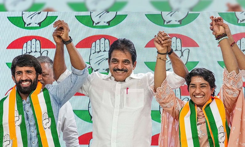 Vinesh Phogat, Bajrang Punia join Congress, may contest Haryana polls