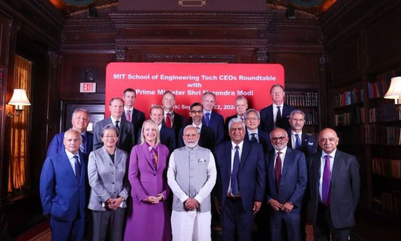 PM Modi with American tech in New York