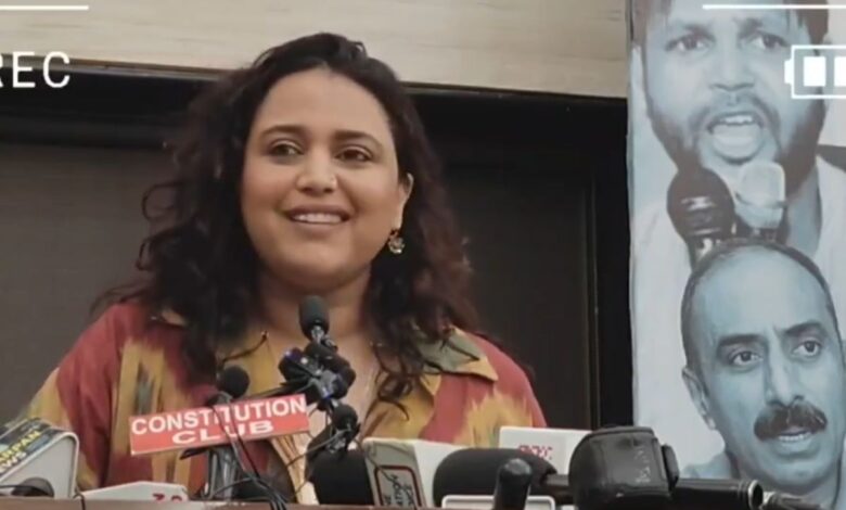 Watch: Actor Swara Bhaskar fierey speech on failing judicial system