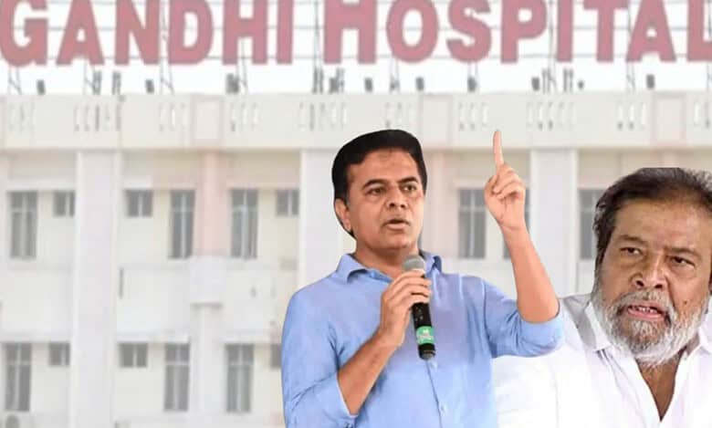 Health minister and KTR dispute over rising maternal, infant deaths in Gandhi hospital