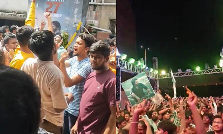 Jr NTR's Devara Tsunami hits Hyderabad: Videos of celebrations