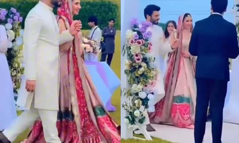 Mahira Khan walks down aisle with Fawad Khan, video goes viral