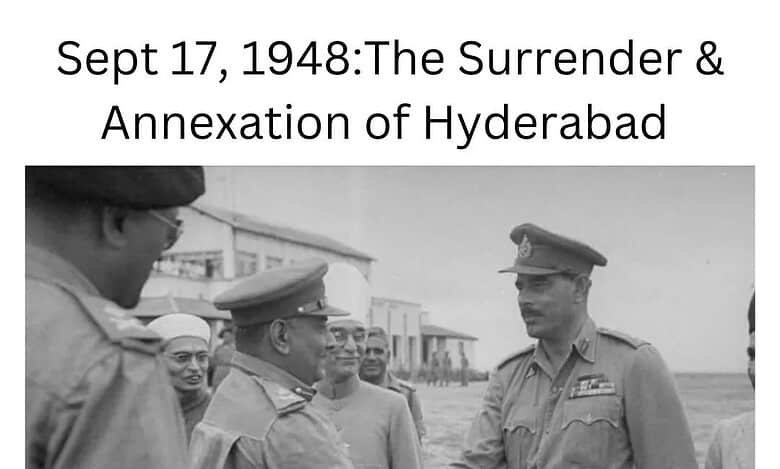 Image of the surrender of Hyderabad after Operation Polo.