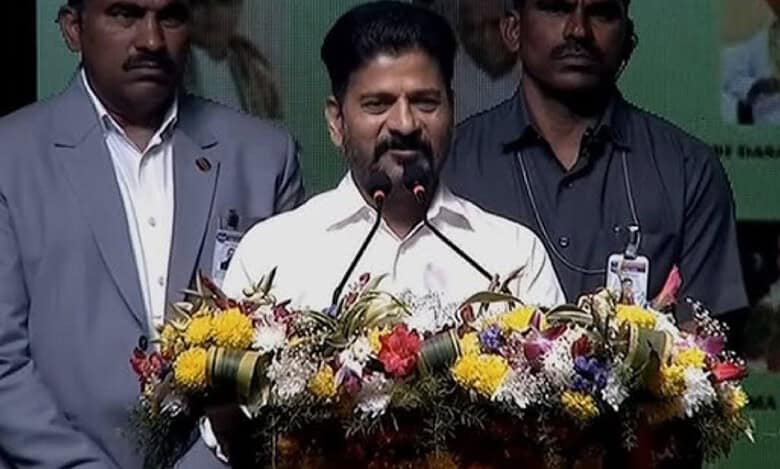 CM Revanth Reddy gives joining orders to 1,635 newly-recruited government employees at Shilpakala Vedika on Sunday.