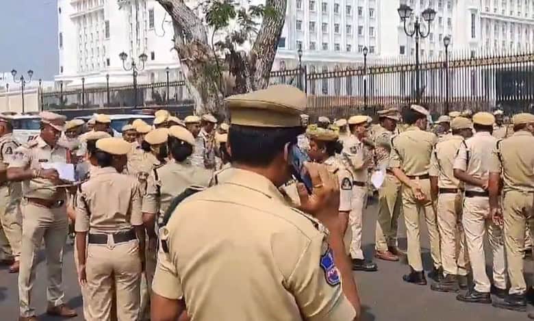 Chief Security Officer of Telangana Secretariat warns TGSP police personnel against getting involved in any protests near Secretariat.