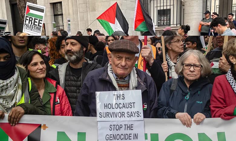 Holocast survivors rally for Gaza in London marking Oct 7 anniversary