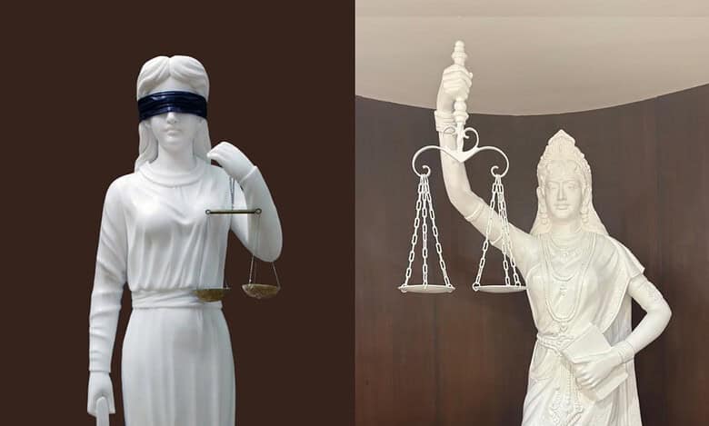 New ‘Lady Justice’ statue: Blindfold removed, constitution replaces sword