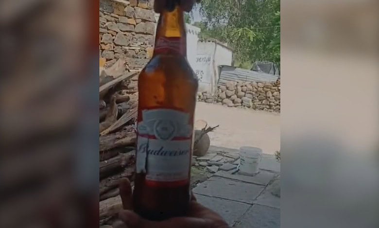 Watch: Remains of lizard found in beer bottle in Telangana’s Vikarabad