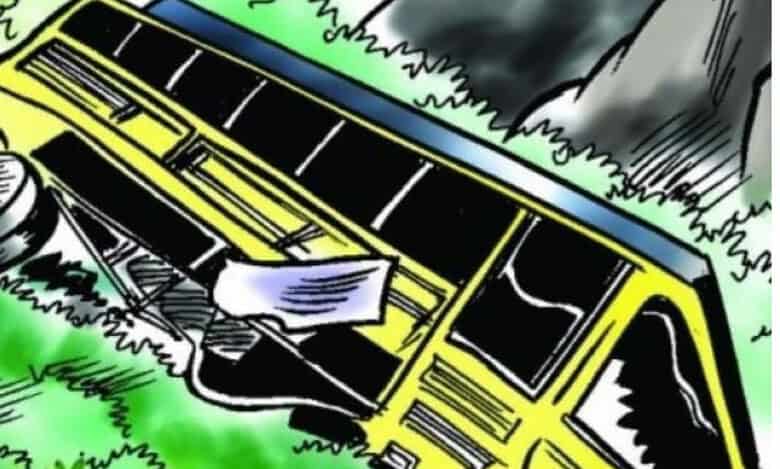Scores injured after bus falls inside a ravine near Pulivendula on Wednesday morning,