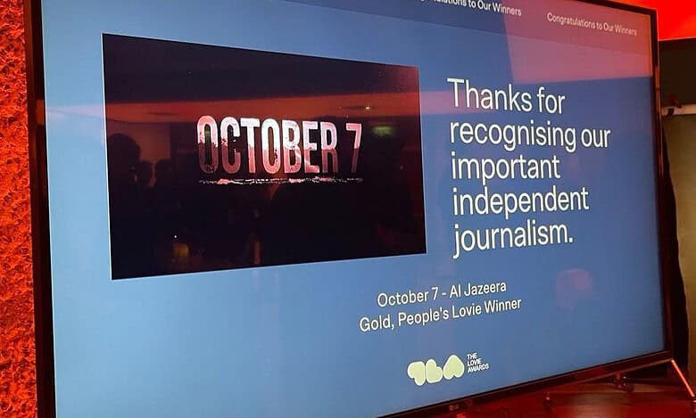 Al Jazeera Investigative Unit wins two Lovie Awards for their 'October 7' film