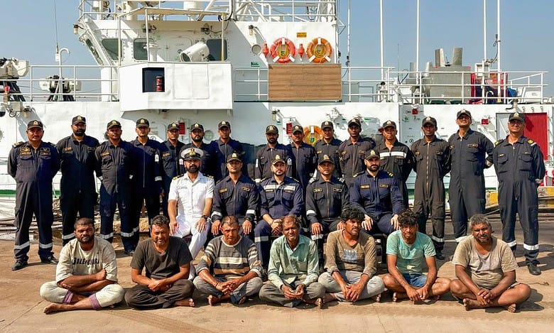 Coast guard Saves Indian fishermen