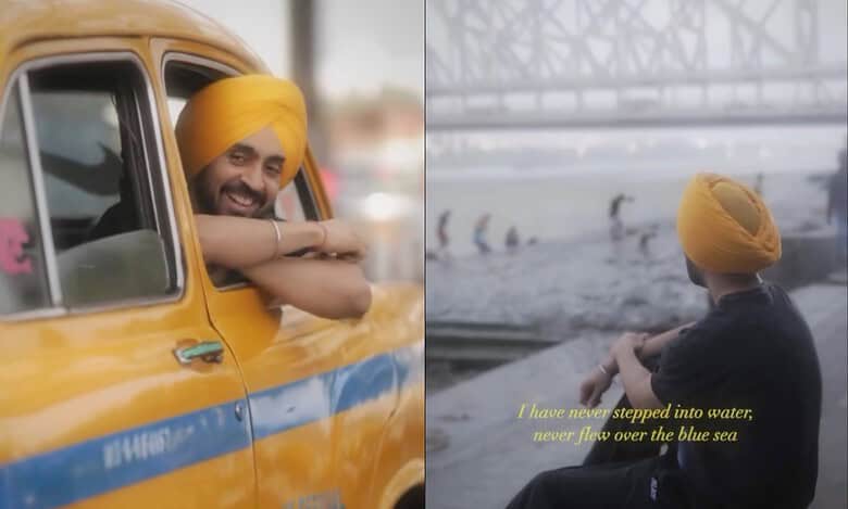 Diljit Dosanjh embodies Bengali vibes in quintessential yellow taxi in Kolkata